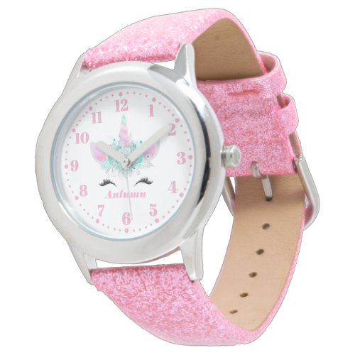 Ombre Unicorn Personalized Custom Kid's Watch