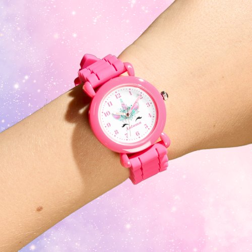 Ombre Unicorn Personalized Custom Kids Watch