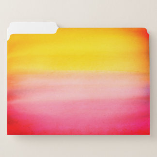 Ombre Watercolor Custom Pink/Yellow File Folders