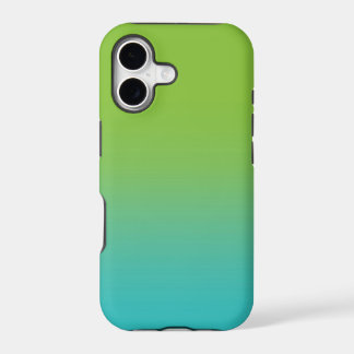 Ombre Watercolor Texture - Green and Teal Sea iPhone 17 Case