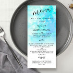 Ombre Watercolor Wedding Menu Cards - Blue<br><div class="desc">Celebrate in style with these trendy wedding menu cards. This design is easy to personalize with your special event wording and your guests will be thrilled when they receive these fabulous menus.</div>