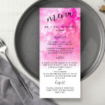 Ombre Watercolor Wedding Menu Cards - Pink<br><div class="desc">Celebrate in style with these trendy wedding menu cards. This design is easy to personalize with your special event wording and your guests will be thrilled when they receive these fabulous menus.</div>