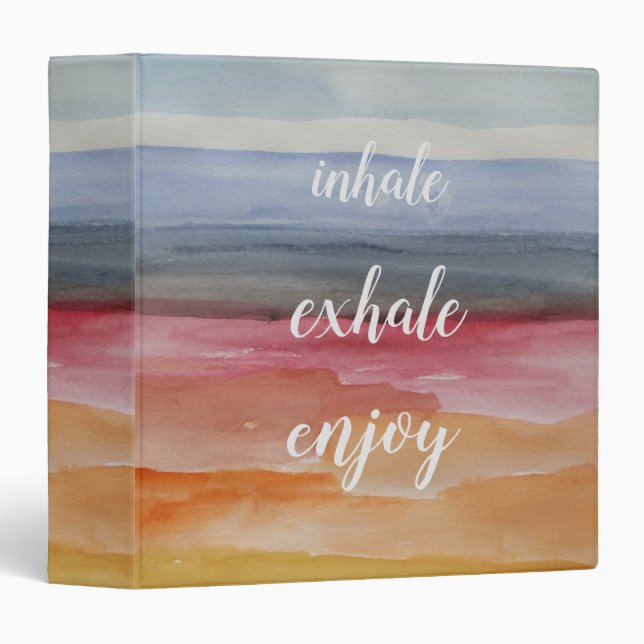 Ombre Watercolour 3 Ring Binder (Front/Spine)