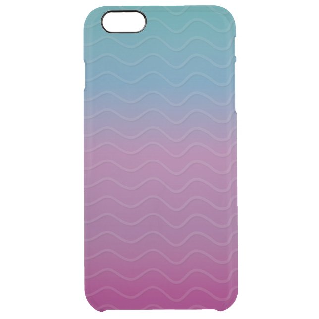 Ombré Waves - Cranberry Blues Uncommon iPhone Case (Back)