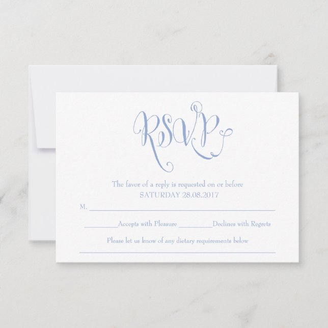 Ombre Whimsical Fairytale Wedding RSVP (Front)