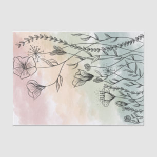 Ombre Wildflowers Tissue Paper