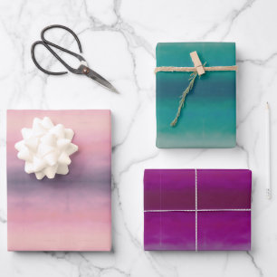 Ombre wrapping paper sheets