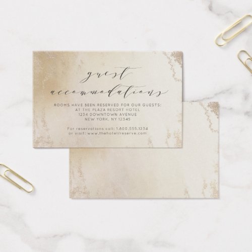 Ombre Yellow Gold Frost Accommodations Insert Card