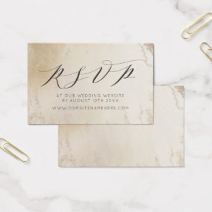 Ombre Yellow Gold Frost Website RSVP Insert Cards
