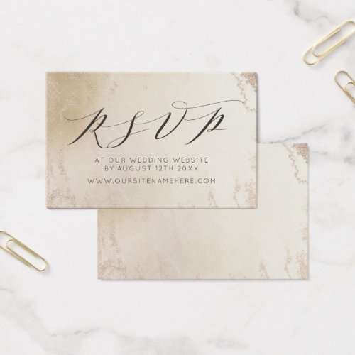 Ombre Yellow Gold Frost Website RSVP Insert Cards