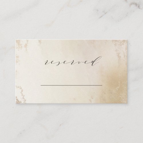 Ombre Yellow Gold Frosted Reserved Seating Wedding Place Card