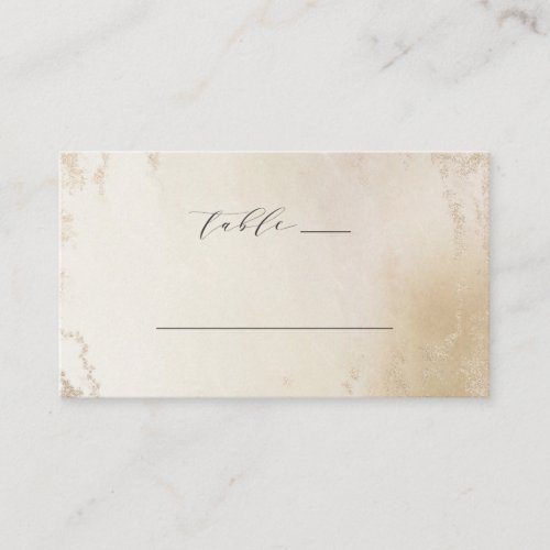 Ombre Yellow Gold Frosted Wedding Table Number Place Card