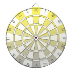 Ombre Yellow Gray And White Dartboard