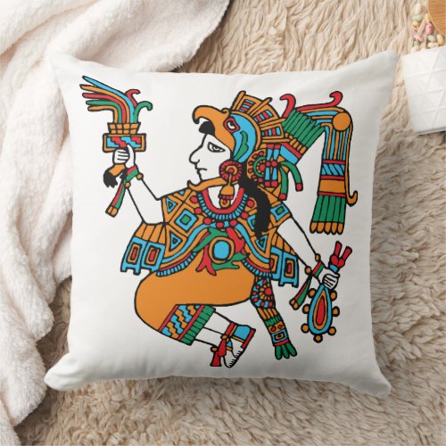Omecihuatl  Lady Of Two Throw Pillow