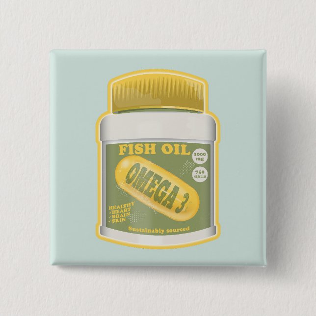 Omega 3 fish oil button (Front)
