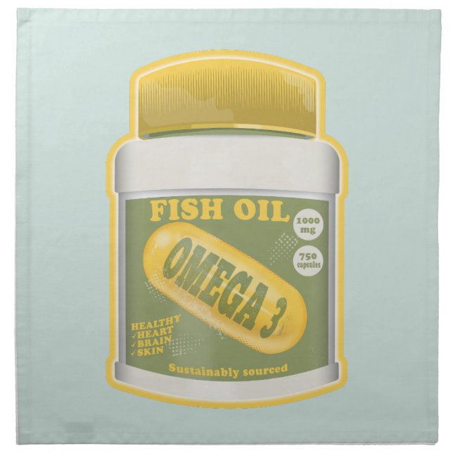 Omega 3 fish oil cloth napkin (Front)