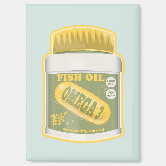 Omega 3 fish oil magnet (Front)