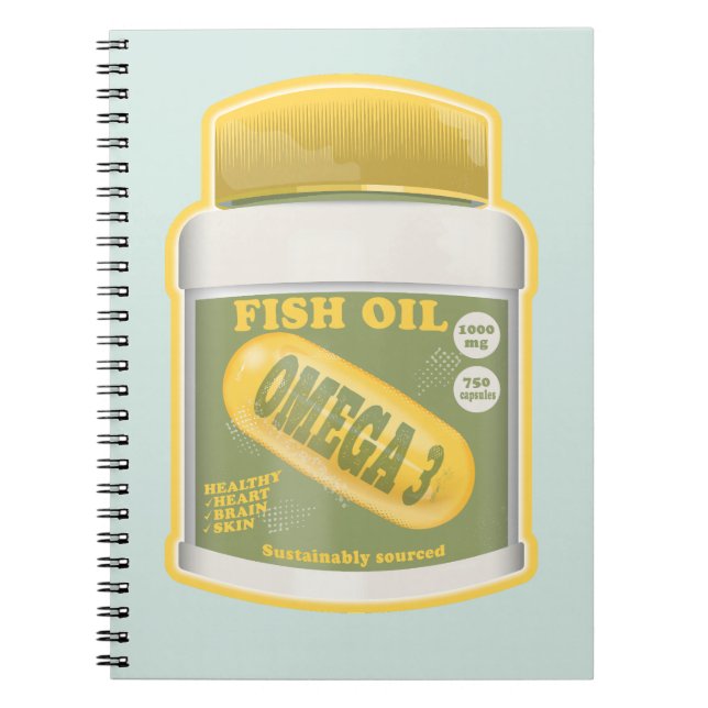 Omega 3 fish oil notebook (Front)