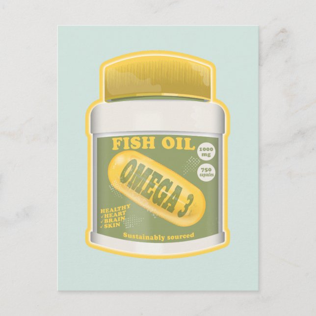 Omega 3 fish oil postcard (Front)