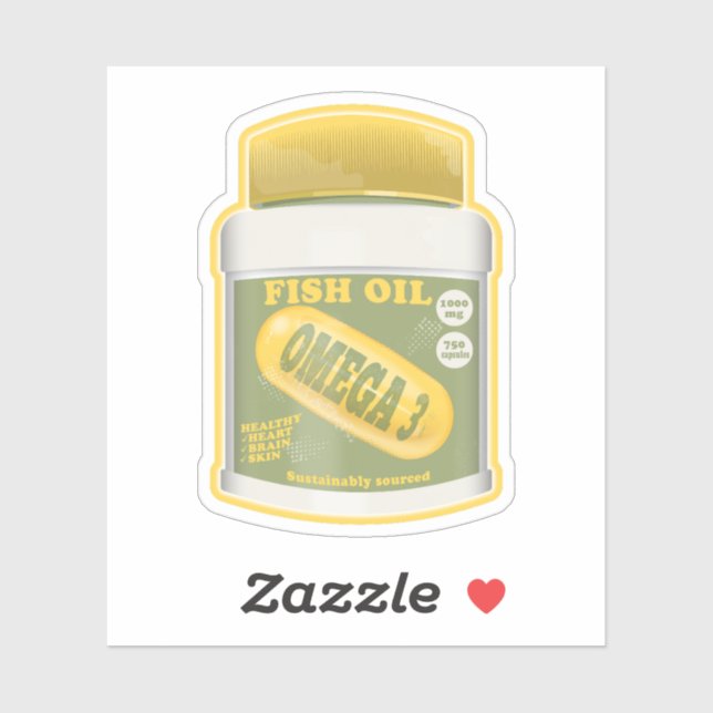 Omega 3 fish oil sticker (Sheet)