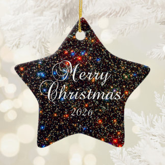 Omega Centauri Merry Christmas Ceramic Ornament