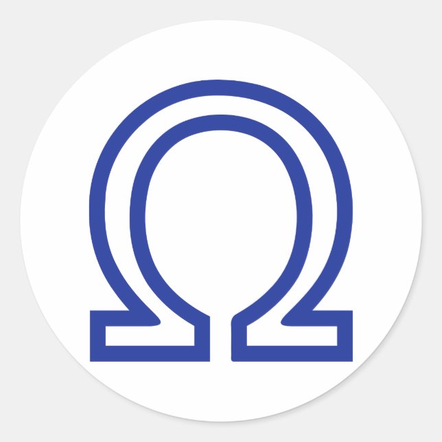 Omega Classic Round Sticker (Front)