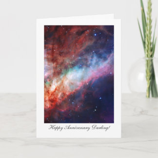 Omega Nebula, Messier 17, Happy Anniversay Darling Card
