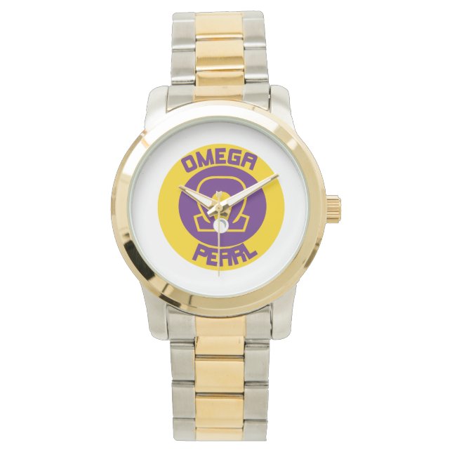 Omega Pearl Two-Tone Watch (Front)