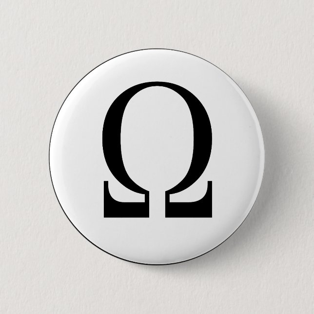Omega Pinback Button (Front)