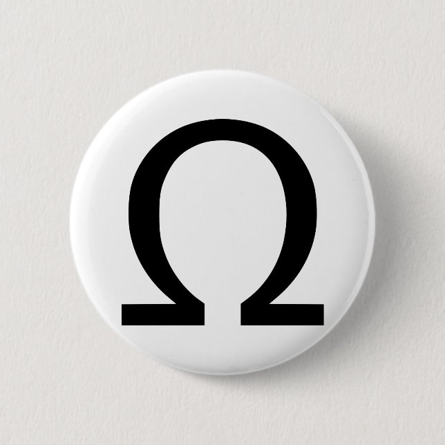 Omega Pinback Button (Front)
