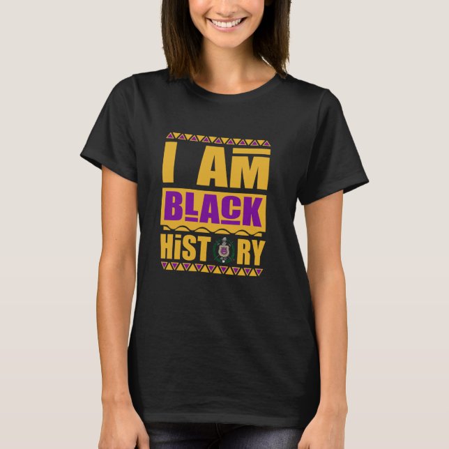 Omega Psi Phi Fraternity Paraphernalia, I Am Black T-Shirt (Front)