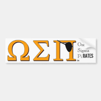 Omega Sigma Pi(rates) Bumper Sticker