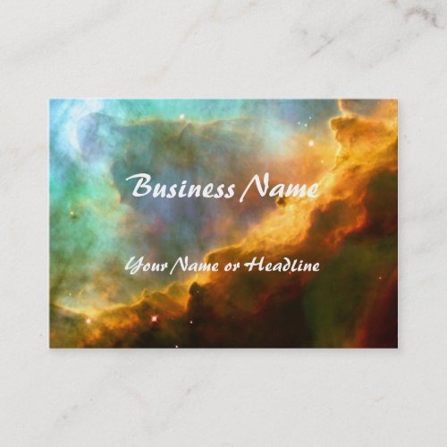 Omega  Swan Nebula Hubble Telescope Business Card