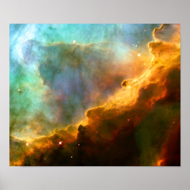 Omega / Swan Nebula (Hubble Telescope) Poster (Front)