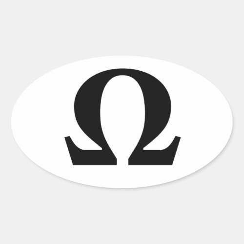 Omega Symbol of Resistance Oval Sticker