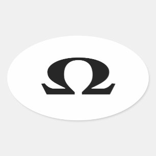 Omega, Symbol of Resistance Oval Sticker