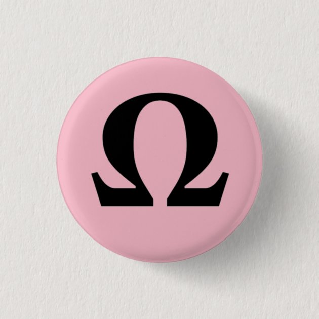 Omega Symbol of Resistance Small Button Zazzle