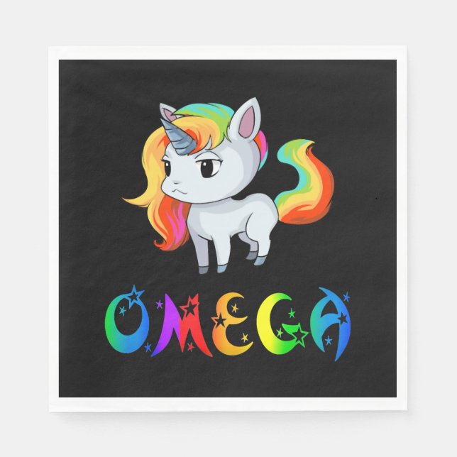 Omega Unicorn Napkins (Front)