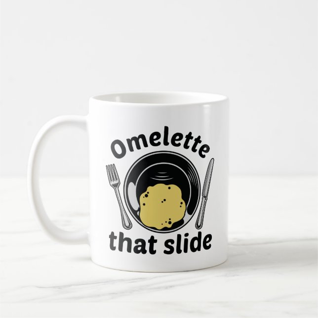 Omelette That Slide Coffee Mug (Left)