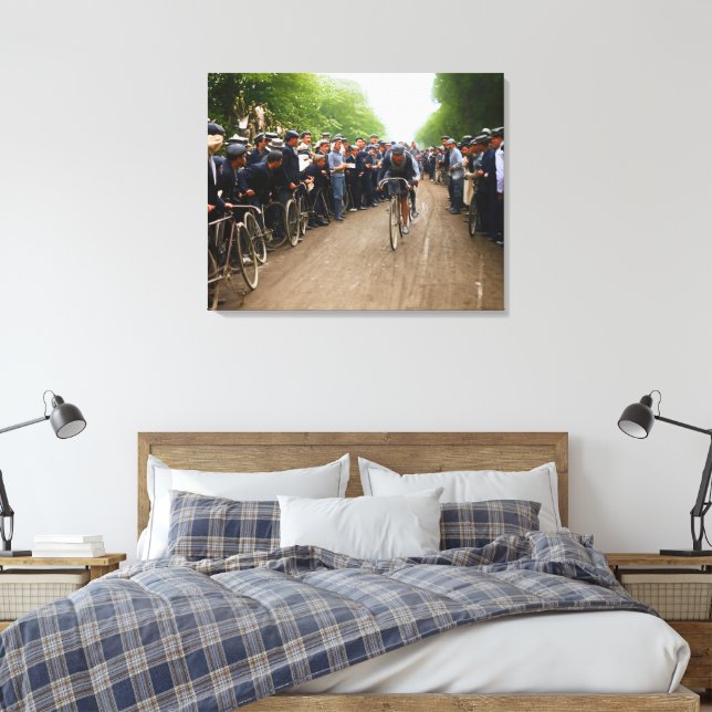 Omer Beaugendre Henri Cornet Tour de France 1908  Canvas Print (Insitu(Bedroom))