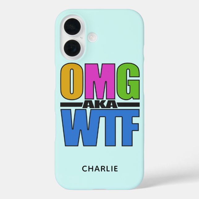 OMG aka WTF custom monogram phone cases (Back)