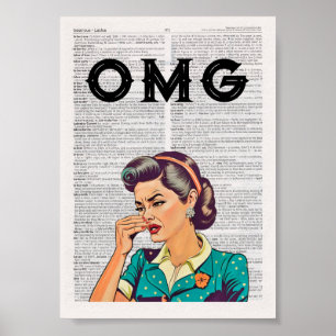OMG Bathroom ART -humor Poster