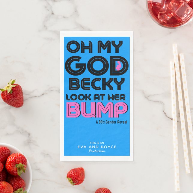 OMG Becky-Look at her BUMP|Hip Hop Baby Shower Paper Guest Towels (Insitu)