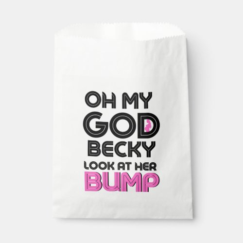 OMG Becky Pink 90s Urban Retro Baby Shower Favor Bag