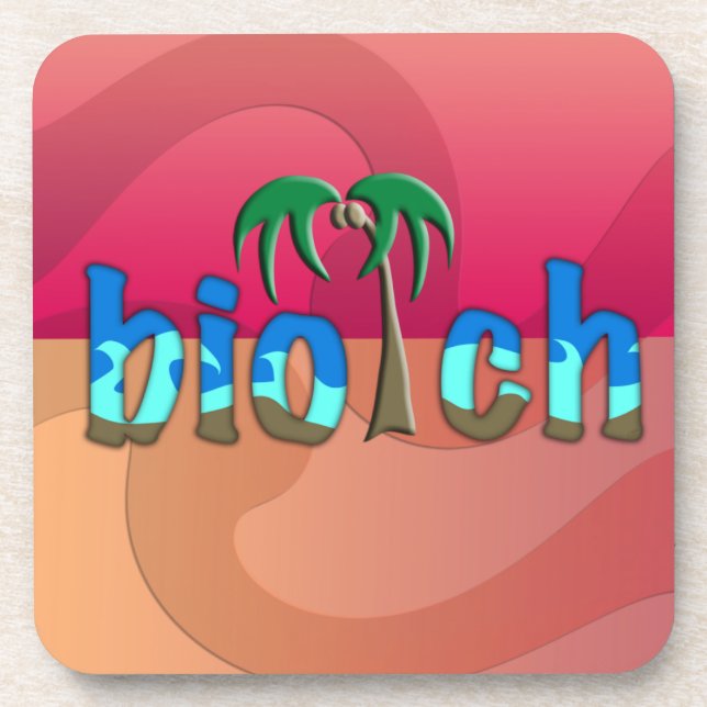 OMG! biotch Beverage Coaster (Front)