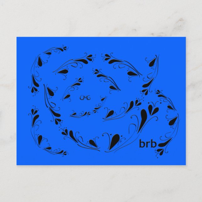 OMG! brb Postcard (Front)