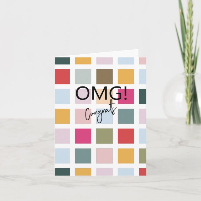OMG! Congrats! Greeting Card (Front)