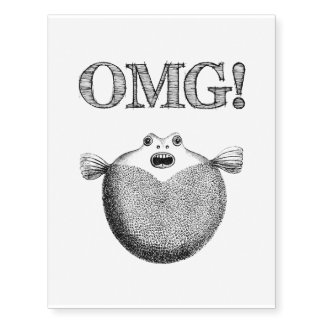 OMG Cute & Funny Fish Temporary Tattoos