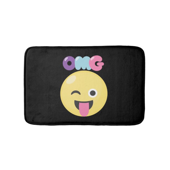 OMG Emoji Bathroom Mat (Front)