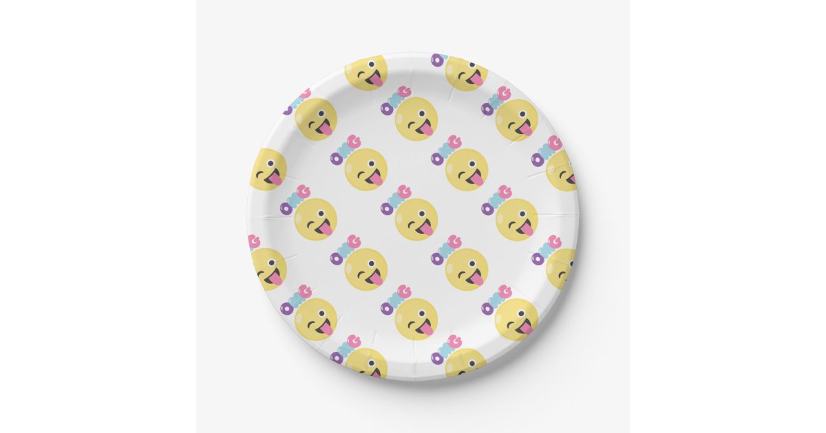 OMG Emoji Paper Plate